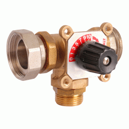 Насосная группа Rommer c 3-х ходовым смесителем без насоса 1"