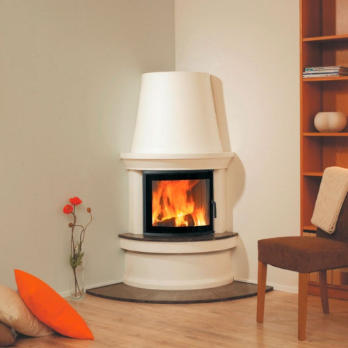 Печь-камин Nordpeis Geilo угловой топка NI-22 панорамное стекло