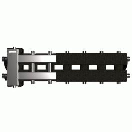 Коллектор нержавеющий Gidruss BMSS-80-7DU EPP до 80 кВт 1 1/4"-1" 7 контуров EPP термоизоляция