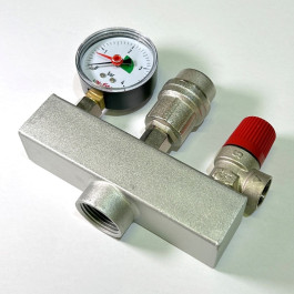 Группа безопасности котла Uni-fitt 1" из стали ( до 50кВт, 3 Бар)