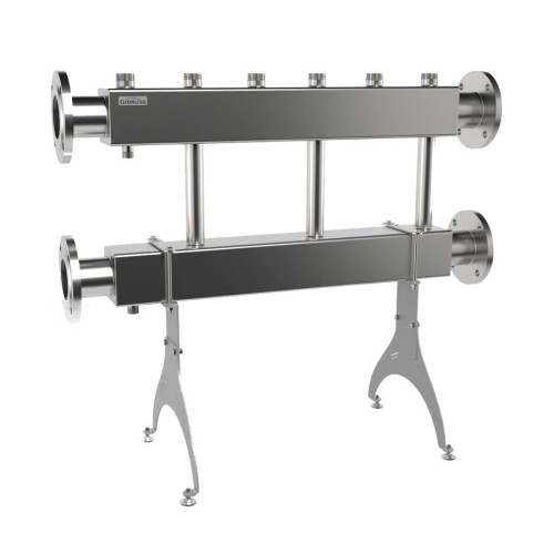 Коллектор нержавеющий модульный Gidruss MKSS-600-3х32 до 600 кВт ДУ80 3 контура