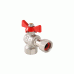 Кран шаровой угловой Valtec ручка-бабочка с НГ гайкой 1/2"х1/2" (арт.VT.266.N.0404)