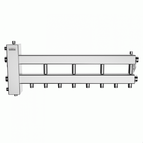 Коллектор нержавеющий Gidruss BMSS-100-5D до 100 кВт 1 1/4" 5 контуров
