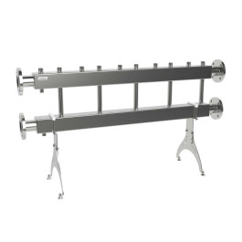 Коллектор нержавеющий модульный Gidruss MKSS-400-5х25 до 400 кВт ДУ65 5 контуров