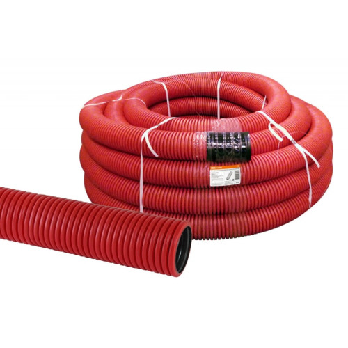 Труба защитная двустенная NASHORN красная 160 мм, бухта 50 м