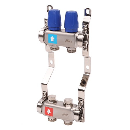 Коллектор в сборе без расходомеров MVI 1"х3/4"ЕК 2 выхода