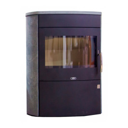 Печь-камин ABX Arizona чёрная сталь тальк