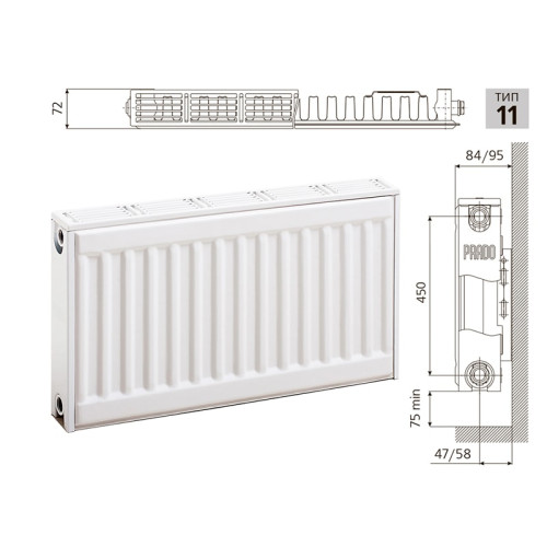 Радиатор стальной панельный Prado Classic Тип 11 (500x1800 мм)