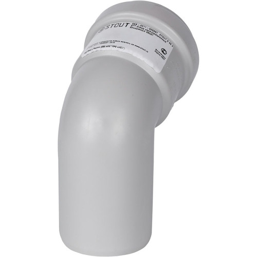 Отвод канализационный Stout ДУ 58 мм 67°