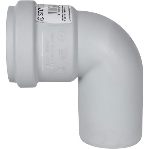 Отвод канализационный Stout ДУ 110 мм 87°