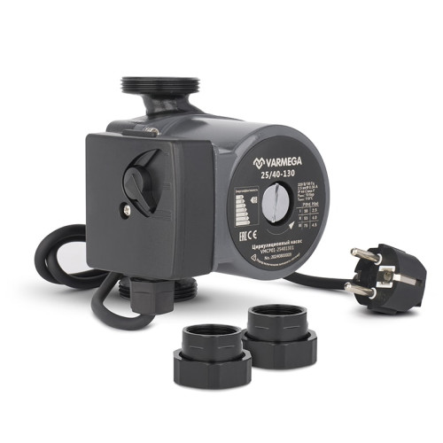 Циркуляционный насос Varmega VMCP01 25/40-130, с гайками и кабелем