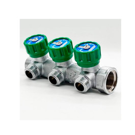 Коллектор регулирующий Tim на 3 выхода 3/4"x1" под евроконус