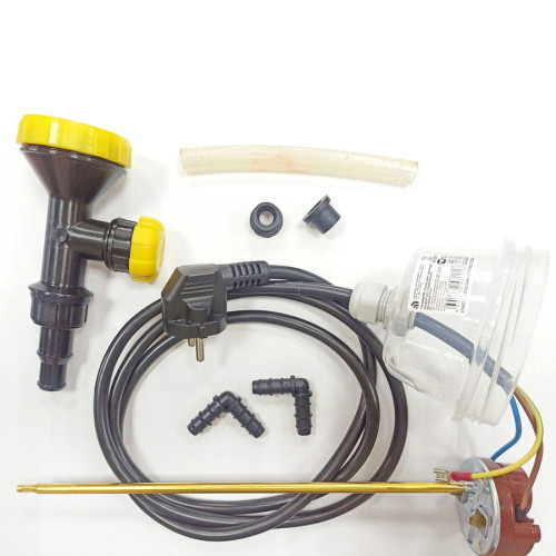 Бак для душа 120 литров с подогревом черный Aquatech (950х950х305)