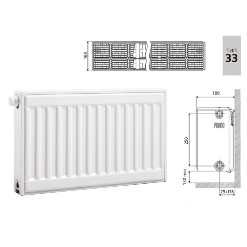 Радиатор стальной панельный Prado Universal Тип 33 (300x800 мм)