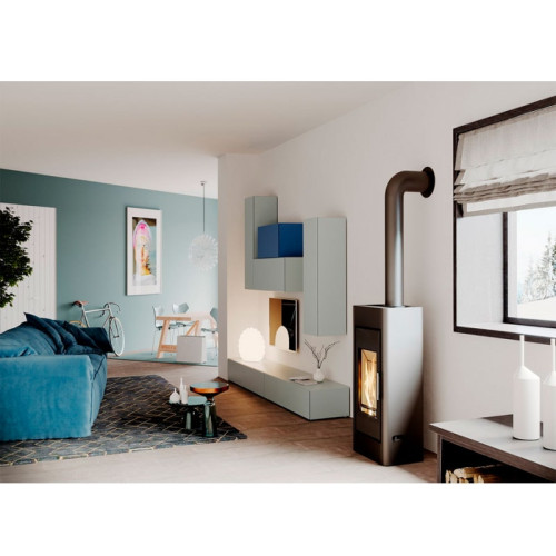 Печь-камин Defro Home Solum 9 кВт коричневая сталь