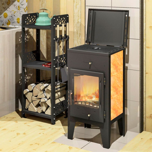 Печь-камин Мета Пехорка 6 кВт с плитой