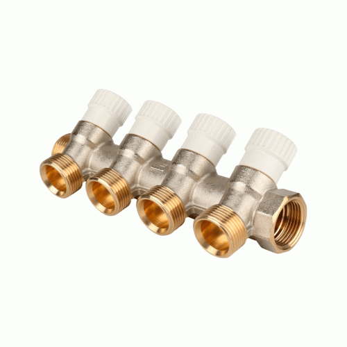 Коллектор для воды 4 выхода Stout 3/4"x3/4" Евроконус арт.SMB 6851 343404