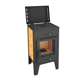 Печь-камин Мета Пехорка 6 кВт с плитой