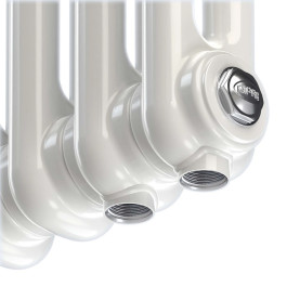 Трубчатый радиатор Rifar Tubog 3037 6 секций цвет белый нижнее подключение