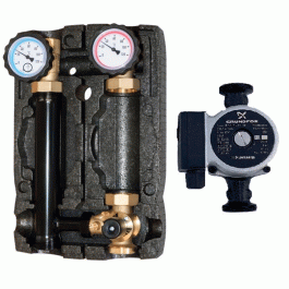 Насосная группа Hoobs 1" ВРх1 1/2"НР с насосом UPSO25-65 и 3-х ходовым клапаном