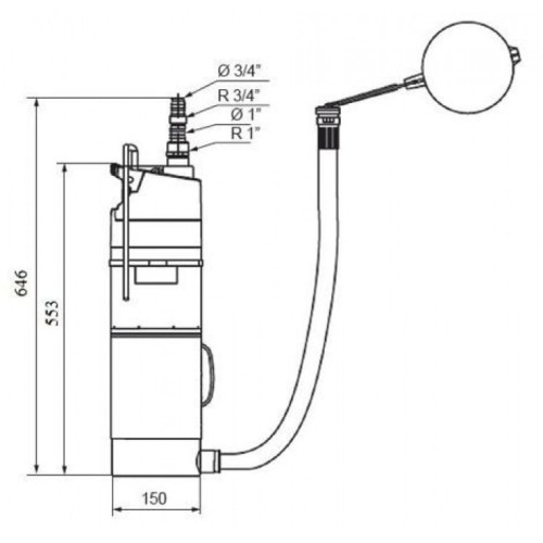 Насос погружной колодезный Grundfos SBA 3-35 AW