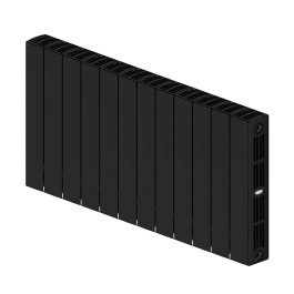 Биметаллический радиатор Rifar SUPReMO 350 12 секций цвет Антрацит (боковое подключение)