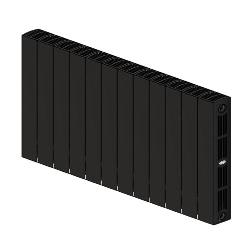 Биметаллический радиатор Rifar SUPReMO 350 14 секций цвет Антрацит (боковое подключение)