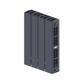 Биметаллический радиатор Rifar SUPReMO 350 4 секции цвет Титан (боковое подключение)