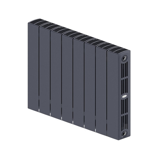 Биметаллический радиатор Rifar SUPReMO 350 8 секций цвет Титан (боковое подключение)