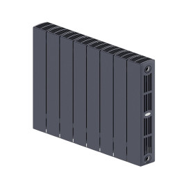 Биметаллический радиатор Rifar SUPReMO 350 8 секций цвет Титан (нижнее левое подключение)