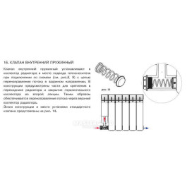 Клапан радиаторный RADENA для подключения снизу-снизу 1"-3/4" правый