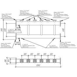 Коллектор модульный Gidruss MK-2000-3х65F до 2000 кВт ДУ 150 3 контура