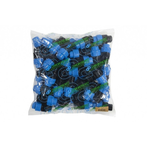 Муфта Джилекс 25x1" с наружной резьбой для труб ПНД