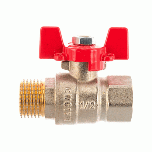 Кран шаровой Rommer 1 1/4" ВН/НР ручка-бабочка