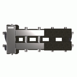 Коллектор нержавеющий Gidruss BMSS-60-5DU EPP до 60 кВт 1" 5 контуров EPP термоизоляция