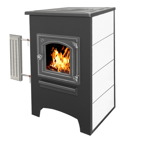 Печь-камин Этна ДТ-4С с теплообменником и плитой