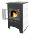 Печь-камин Этна ДТ-4С с теплообменником и плитой