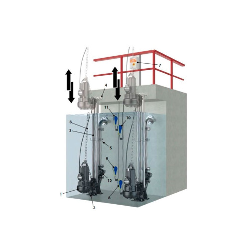 Насос фекальный двухканальный Pedrollo MC-4 90/80