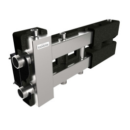 Коллектор нержавеющий Gidruss BMSS-80-3D EPP до 80 кВт 1 1/4"-1" 3 контура EPP термоизоляция