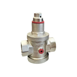 Редуктор давления поршневой с выходом для манометра PN25 1" Rommer