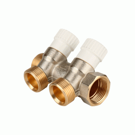 Коллектор для воды 2 выхода Stout 1"x3/4" Евроконус арт.SMB 6851 013402