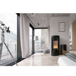 Печь-камин Defro Home Orti 9 кВт золотая сталь