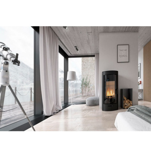 Печь-камин Defro Home Orti 9 кВт золотая сталь