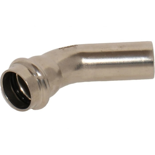 Угол 45° Rommer из нержавеющей стали 15 мм однораструбный