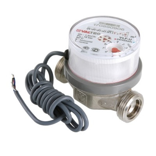 Счётчик для воды универсальный Valtec ДУ 15мм L80мм импульсный выход арт.VLF-15U-IL