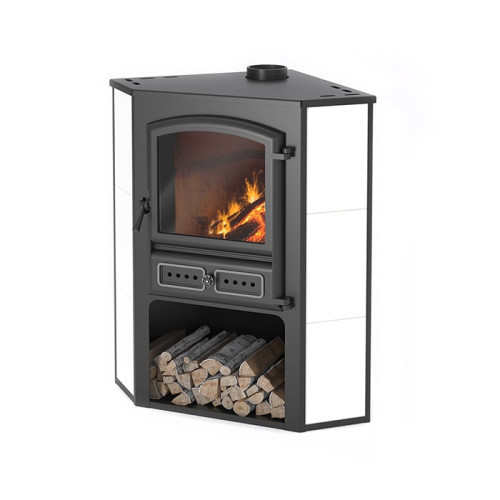 Печь-камин Этна БКД угловой бежевый