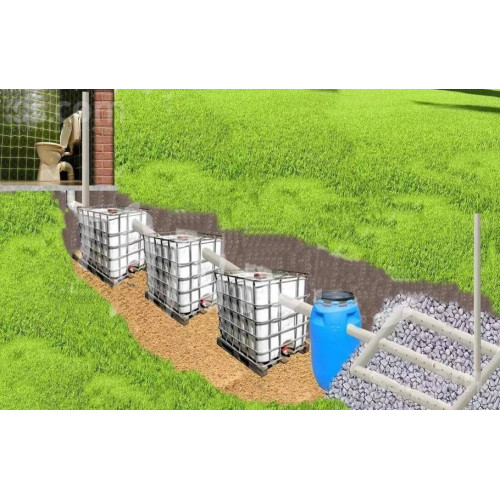 Еврокуб 1000 л, для септика немытый герметичный (поддон металл/пластик/дерево)