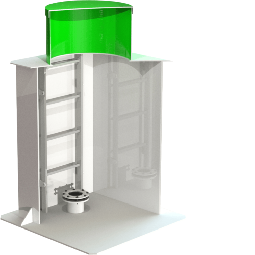 Био-С Пластиковый квадратный кессон 10 размер 1000х1000х2000 мм