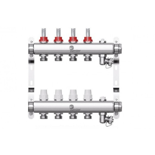 Коллектор с расходомерами Wester W902 1"x3/4" 4 контура