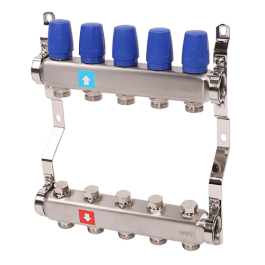 Коллектор в сборе без расходомеров MVI 1"х3/4"ЕК 5 выходов